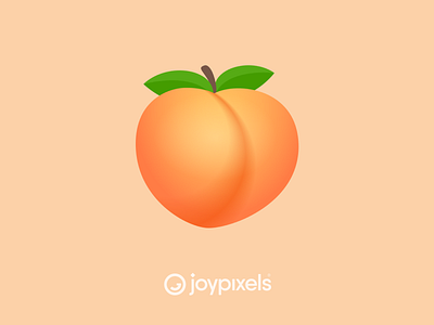 The JoyPixels Peach Emoji - Version 5.5 booty emoji emojis fruit fruity glyph graphic icon illustration peach peaches peachy vector