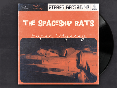 "The Spaceship Rats - Super Odyssey" | Fictional album cover album cover art design illustration