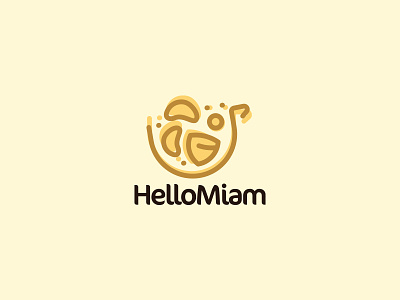 Hello Miam breakfast logo restaurant