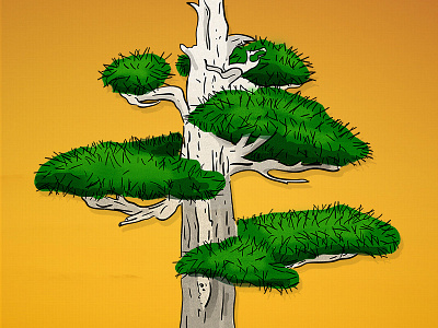 Bonzai! detail bonsai bonzai drawing illustration illustrator pen tree wacom