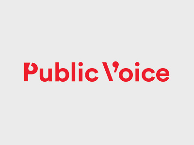 Public Voice brand custom forum logo logotype public quote type voice