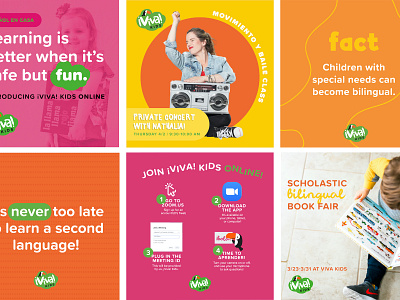 Bilingual School Social Media Sample branding design social media