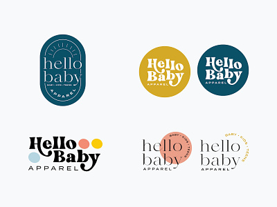 Hello Baby Apparel Logo branding design logo