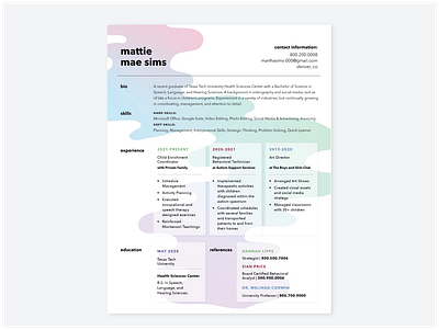 General Resume branding design graphic design