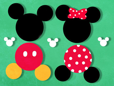 Mickey & Minnie abstract branding circle color cute design designer disney disneyland disneyworld graphic graphic design illustration illustrator mickeymouse pattern product shape shapes vector