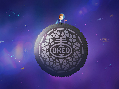 The Oreo Moon animation branding character character design commercial concept design designer digital art graphic graphic design illustration illustrator motion designer motion graphics oreo photoshop styleframe styleframes vector