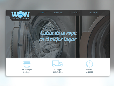 Laundry Service Page illustrator information architecture ui ux design webdesign