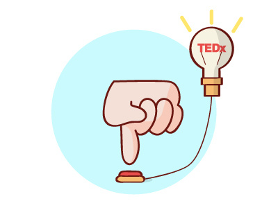 Turn on TEDx burtonstyle illustration tedx