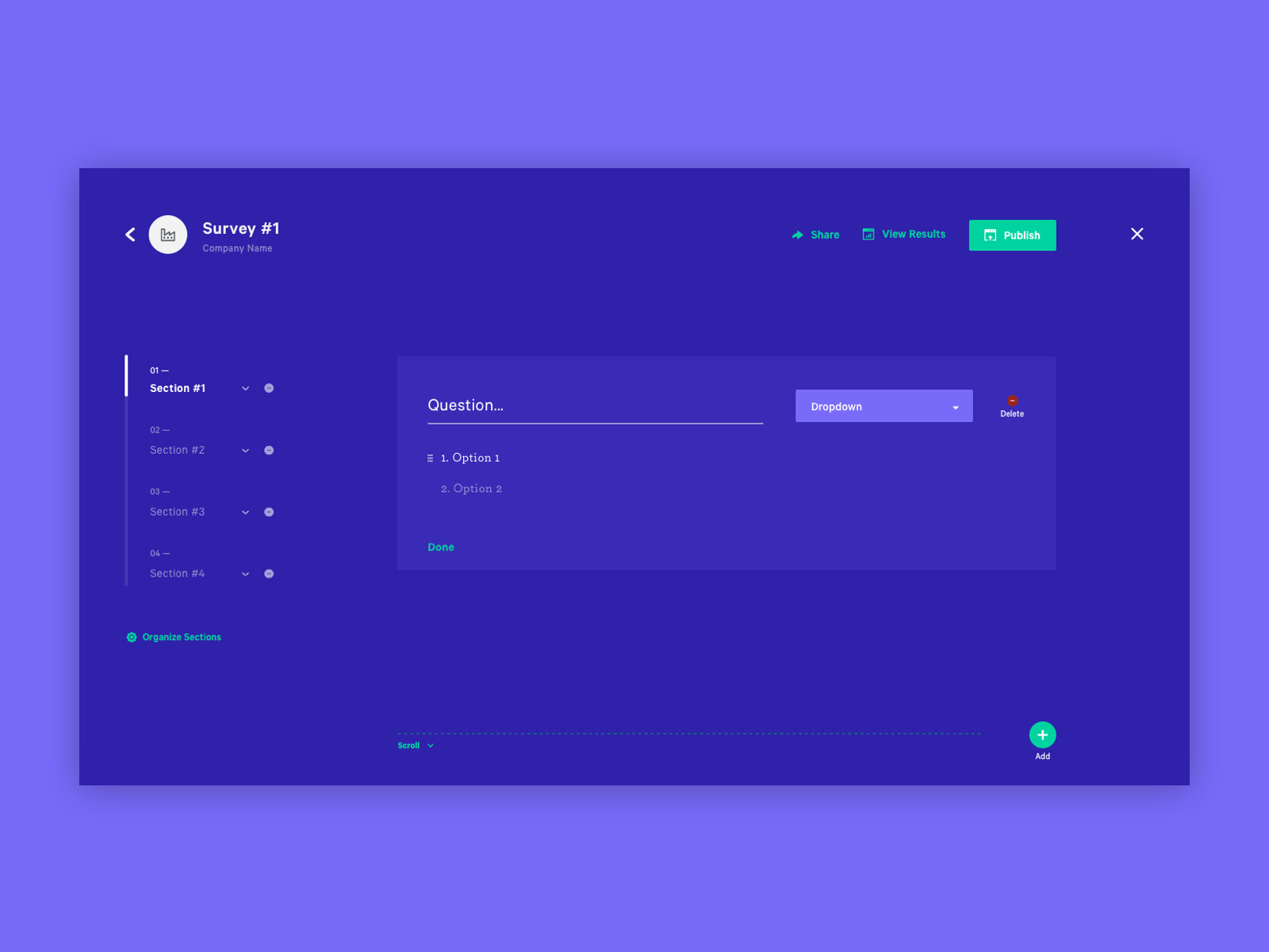 Concept Survey Builder by Bobby Saban on Dribbble