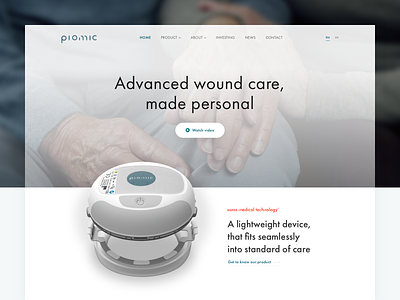 Piomic health minimal startup ui user interface web web design website