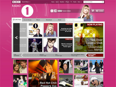 New Radio 1 Homepage bbc homepage live music radio1