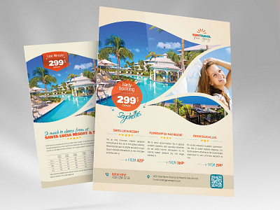 Travel Flyer advert holidays hotel presentation promotion resort tourism travel agency travel flyer traveling trip vacations voyage