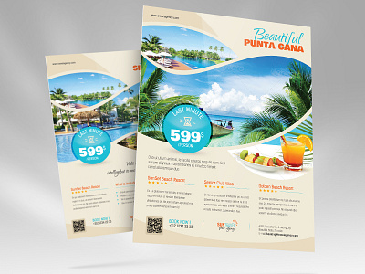 Travel Flyer advert holidays hotel presentation promotion resort tourism travel agency travel flyer traveling trip vacations voyage