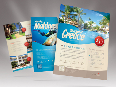Travel Flyer advert holidays hotel presentation promotion resort tourism travel agency travel flyer traveling trip vacations voyage