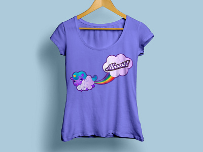 Womant Shirtmockup Almost almost derp illustrator t shirt unicorn