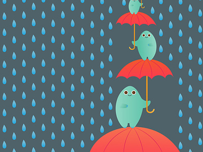 Monstus Small illustration illustrator monster umbrella