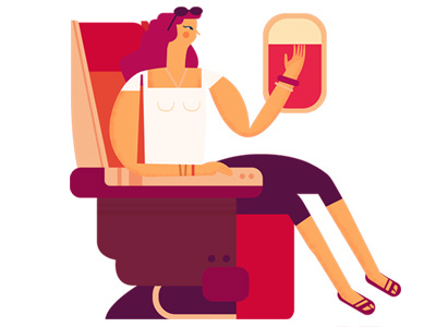 Passenger airline illustration owen davey passenger travel