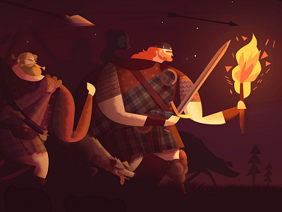 Brave Mob bear brave fire illustration king mob mordu pixar spear wallpaper