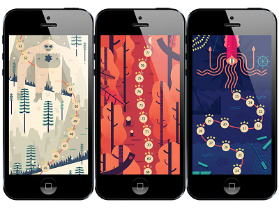 TwoDots on iPhone app forest game ice iphone ocean squid tree yeti