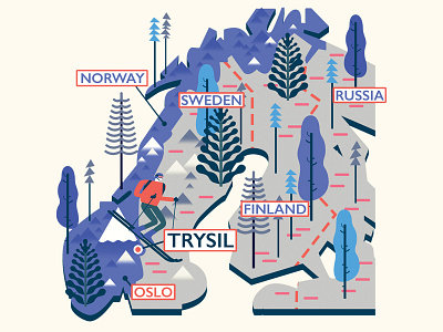 Trysil (Norway) Map map norway skiing