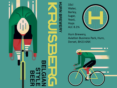 Hurn 3 beer cycling label