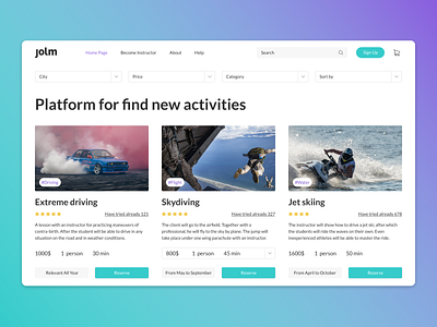 Marketplace for find new activities