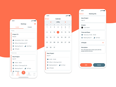 Bome - Booking Meeting Rooms App app booking design ios meeting meeting room ui ux