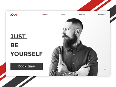 Barbershop Landing barbershop desktop homepage landing ui ux