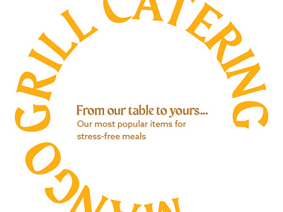 Mango Grill Catering design graphic design