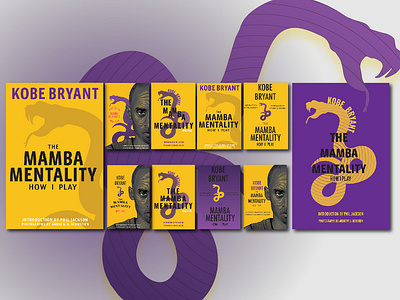 The Mamba Mentality Explorations book cover design design challenge explorations flat graphic design illustration kobe bryant lettering minimal vector