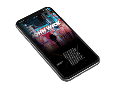 John Wick Movie Website iPhone mockup explorations flat graphic design minimal mockups ui