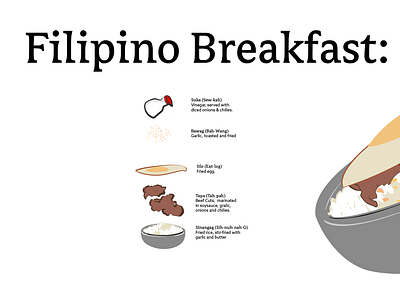 Filipino Breakfasts design explorations flat graphic design illustration minimal typography vector