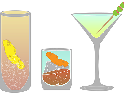Cocktails beverage cocktails design drinks flat food graphic design illustration minimal