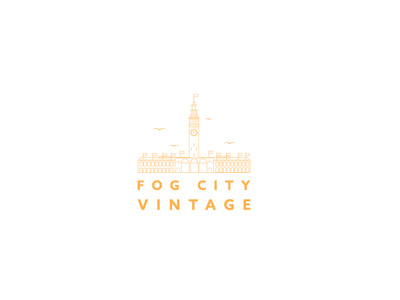 Fog City Vintage branding design design challenge explorations ferry building graphic design minimal san francisco vector