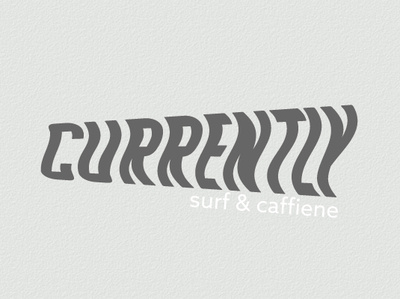 Currently Cafe & Surf Boutique branding design graphic design logo minimal mockups typography vector