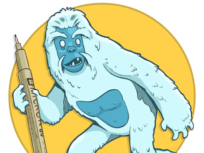 New Yeti Mascot illustration mascot nick sirotich san francisco yeti