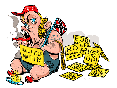 The absolute worst. all lives matter anti mask blacklivesmatter illustration political cartoon