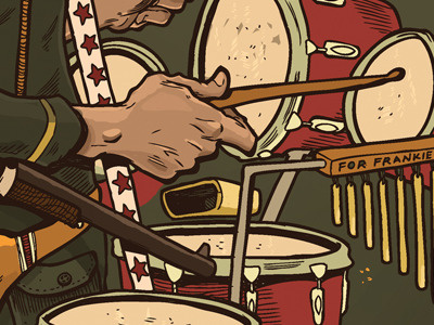 Drum Final 2011 army digital drums history illustration ink military percussion