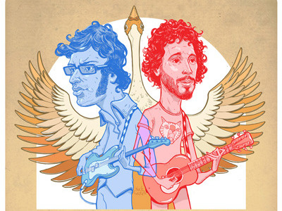 Flight of the Conchords bret clement conchords creative drawing flight flight of the conchords illustration ink jemaine mckenzie music of posters shows the tv