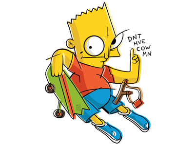 Bort Sampson bart bart simpson creepy illustration illustrator san francisco the simpsons