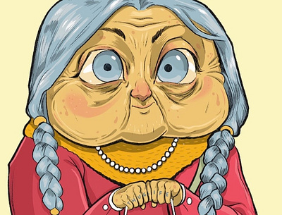 O.G. Granny character character design characters drawing grandma illustration illustrator procreate san francisco sketch thuglife