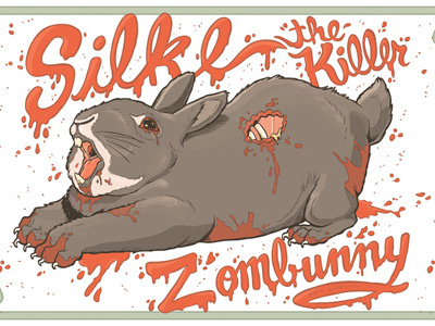 Silke the Killer Zombunny animal bunny drawing illustration killer mammals zombie