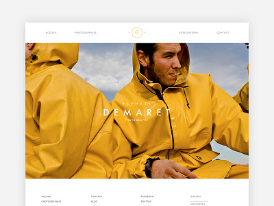 Raphaël Demaret Website clean minimal photo photographer portfolio redesign web website