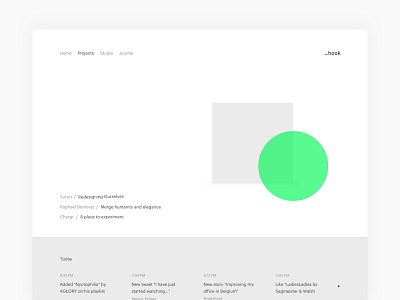 Makehook Update abstract futuristic interface minimal portfolio simple ui web