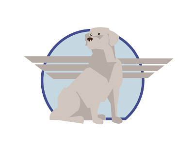 Bird Dog badge dog illustration logo vector