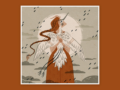 Crane Spirit Digital Illustration