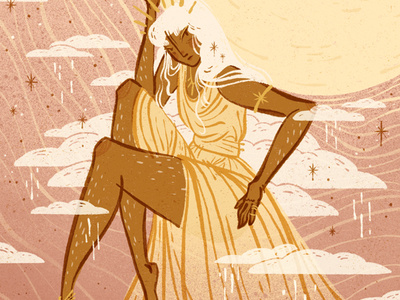 Sun Goddess Digital Illustration