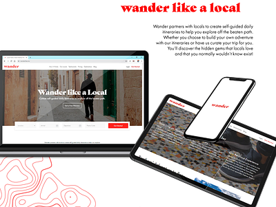 Wander IOS App app app design design designs graphic design identidad ios ios app travel travel app ui ui design uiux ux ux design vector