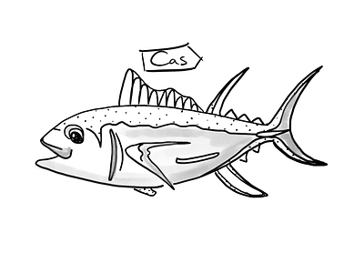 tuna fish coloring page