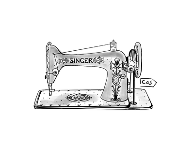 Singer Sewing Machine Flash design digital digital art digital illustration illustration ipad pro procreate procreate art
